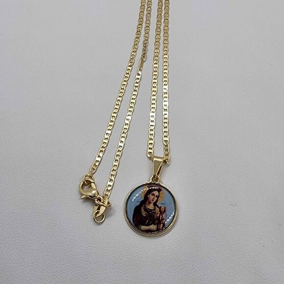 Brand NEW Brazilian 18k Gold Filled Saint Barbara Necklace - Picture 5 of 5